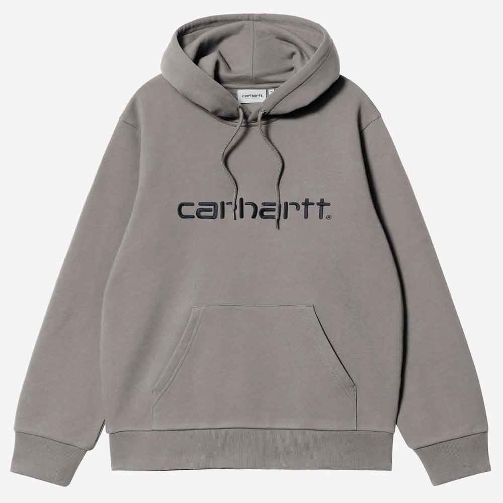 Carhartt WIP Hooded Carhartt Sweat Shady Grey / Dark Navy