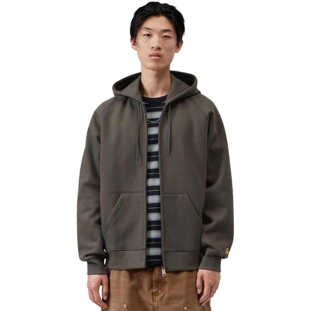 Carhartt WIP Hooded Chase Jacket Shungite / Gold