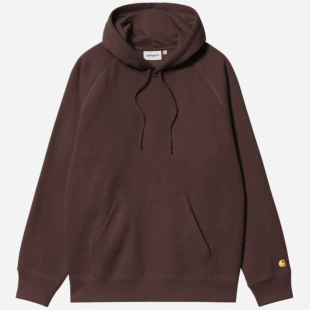 Carhartt WIP Hooded Chase Sweat Palisander / Gold