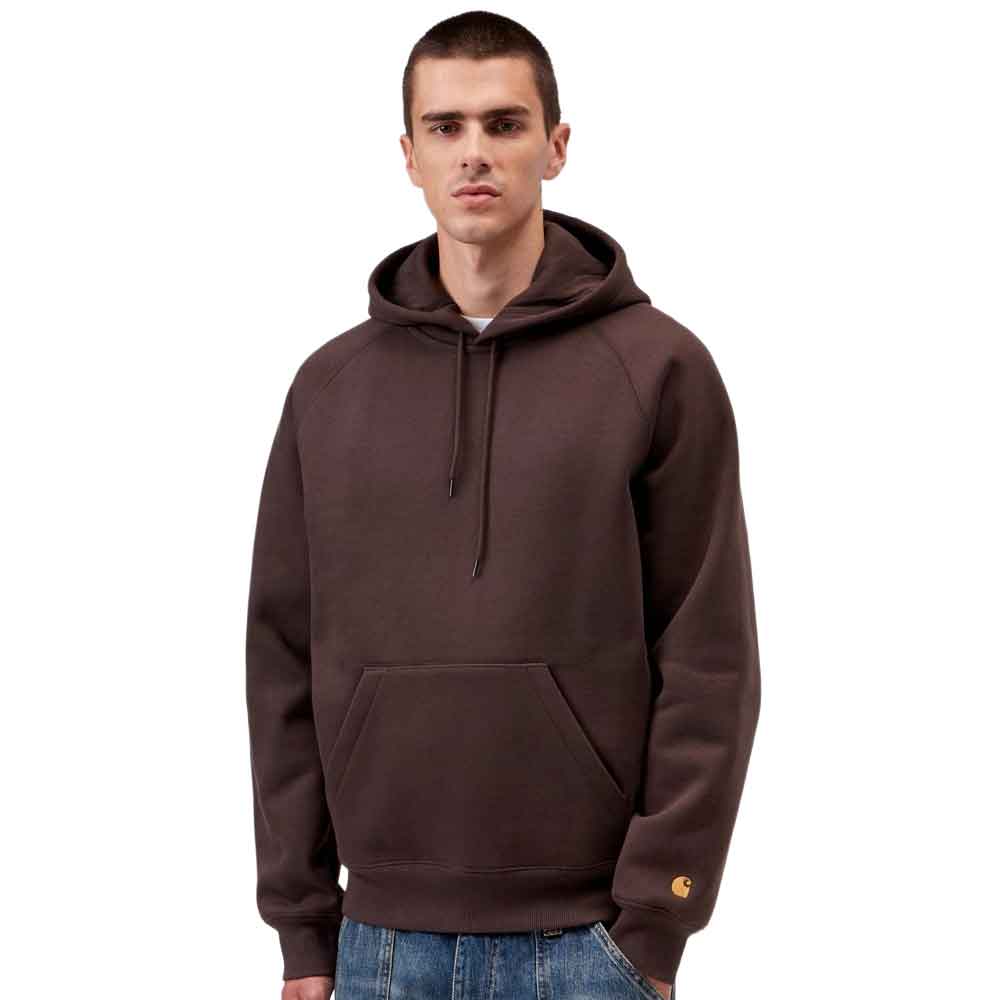 Carhartt WIP Hooded Chase Sweat Palisander / Gold