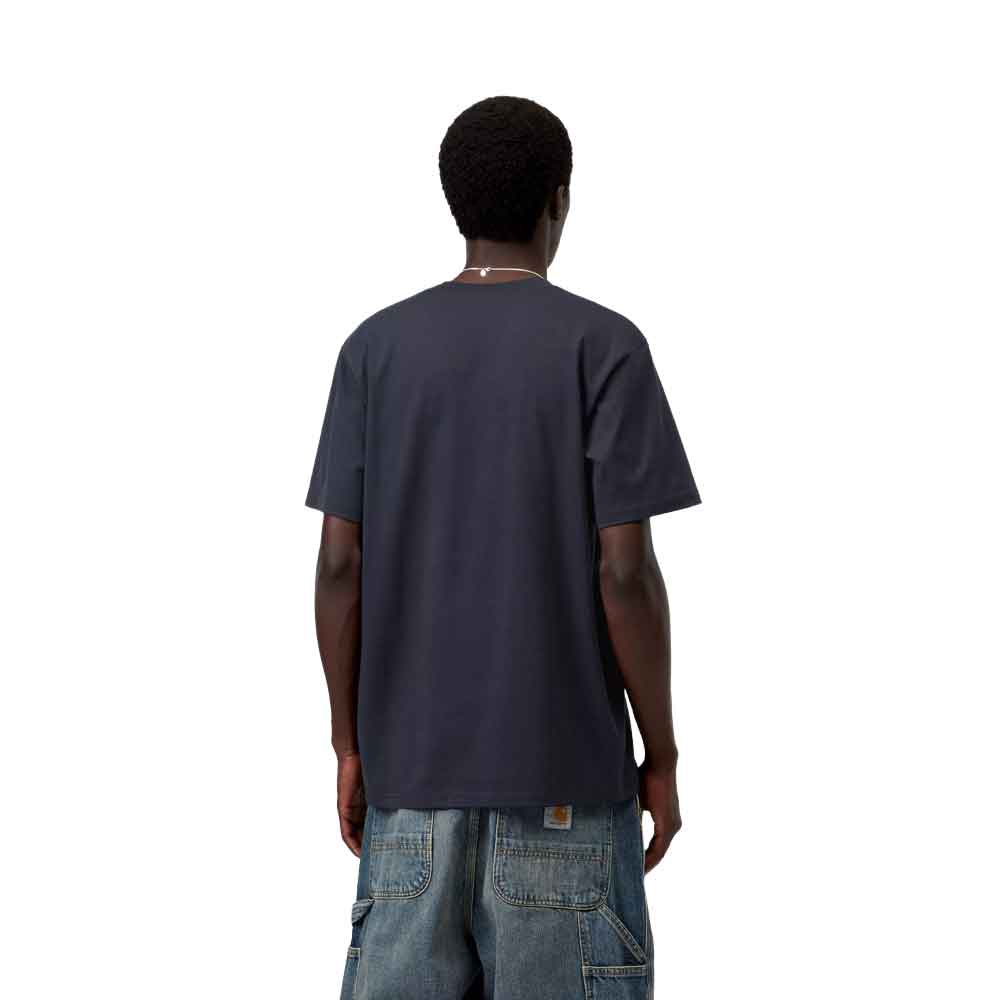 Carhartt WIP Script T Shirt Dark Navy / Dark Scarab