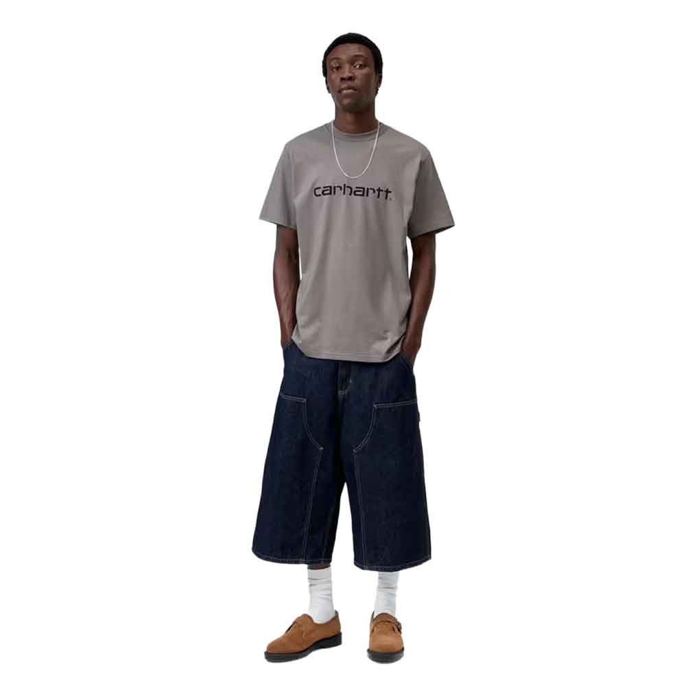 Carhartt WIP Script T Shirt Shady Grey / Dark Navy