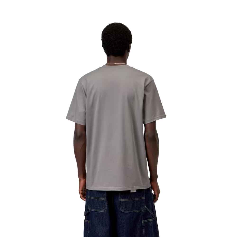 Carhartt WIP Script T Shirt Shady Grey / Dark Navy
