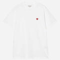 Carhartt WIP Small Heart T Shirt White / Red