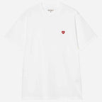 Carhartt WIP Small Heart T Shirt White / Red