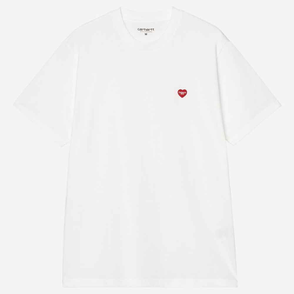 Carhartt WIP Small Heart T Shirt White / Red