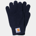 black carhartt knit gloves with logo