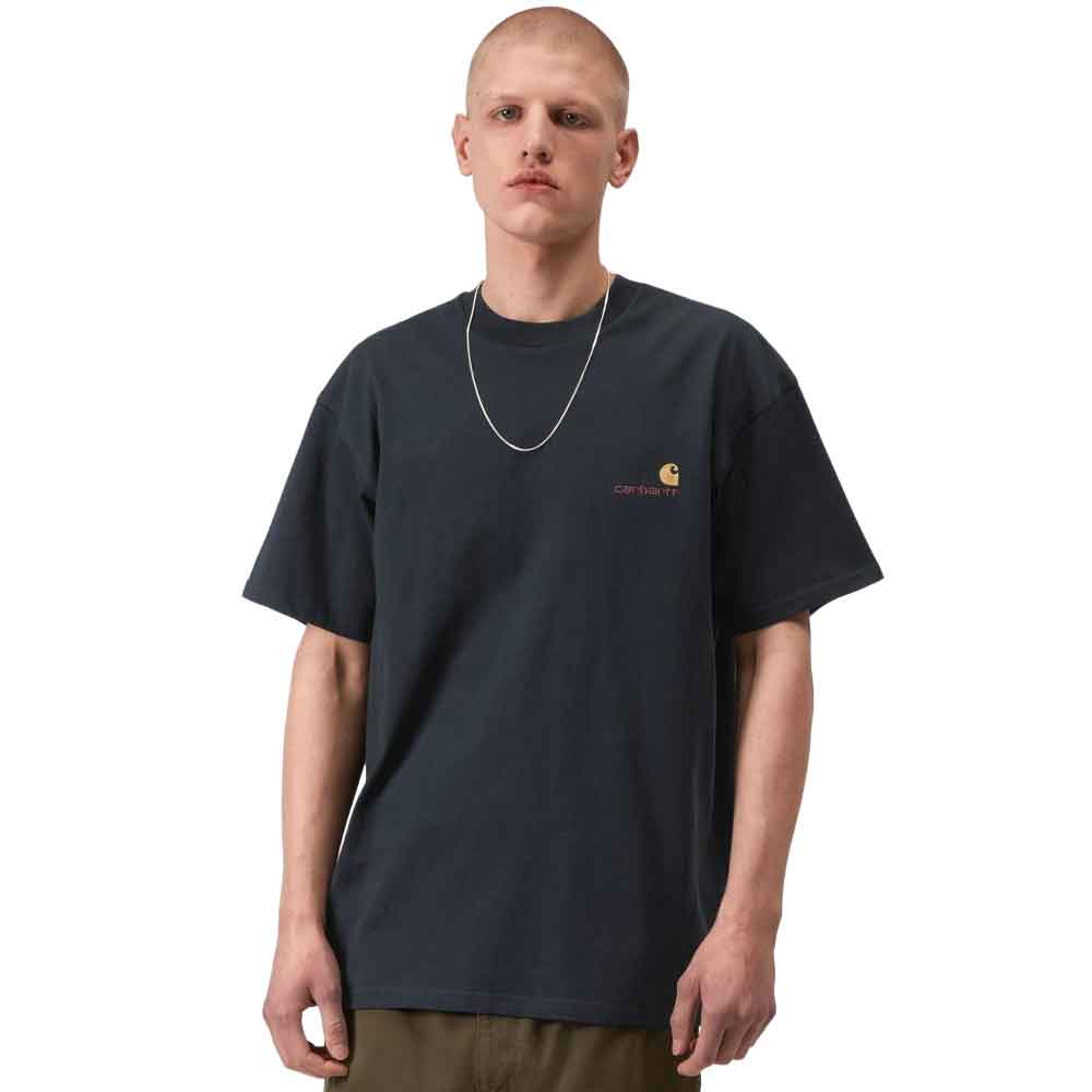 Carhartt Wip American Script T Shirt Deep Night