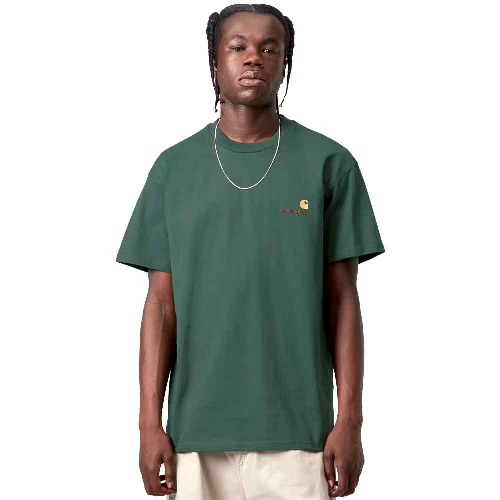 Carhartt Wip American Script T Shirt Kale Green