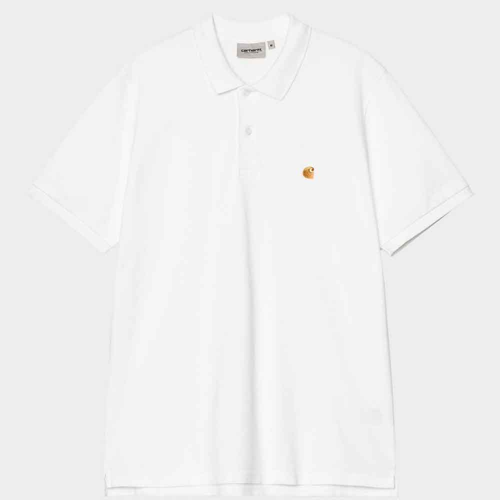 Carhartt Wip Chase Pique Polo White / Gold
