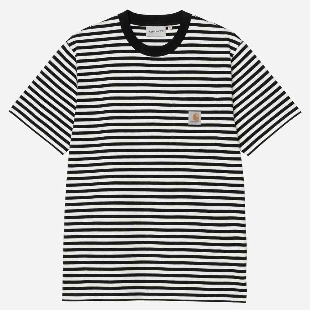 Carhartt Wip Ezra Pocket T-Shirt Ezra Stripe Black