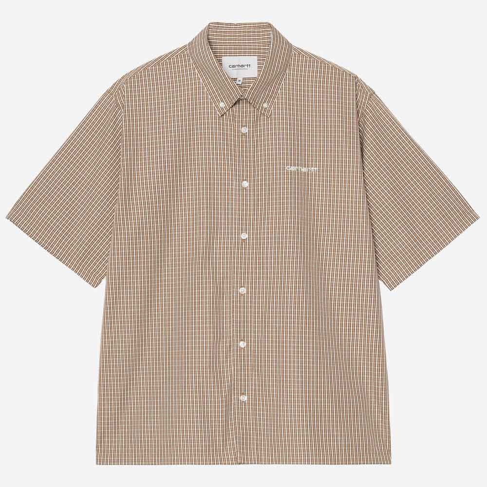 Carhartt Wip Groff Shirt Groff Check Hamilton Brown