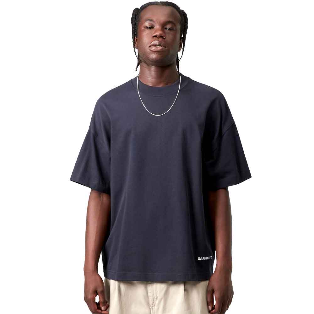 Carhartt Wip Link Script T Shirt Dark Navy