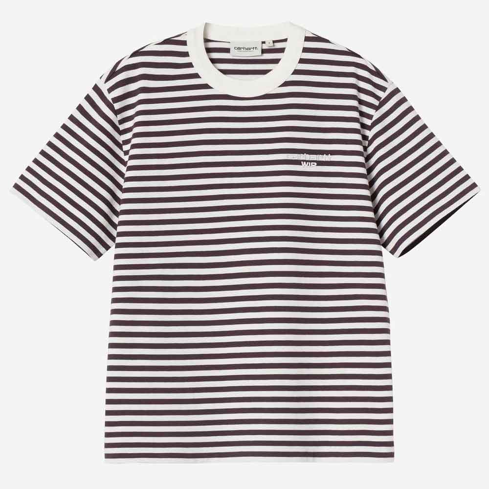 Carhartt Wip Womens Ezra T Shirt Ezra Stripe Cozy Purple