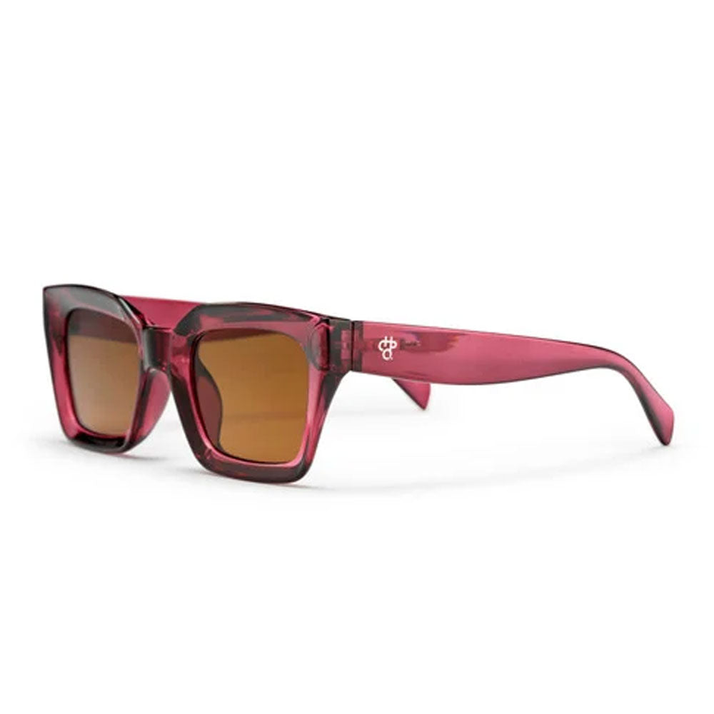 Chpo Anna Sunglasses Burgandy With Brown Lens