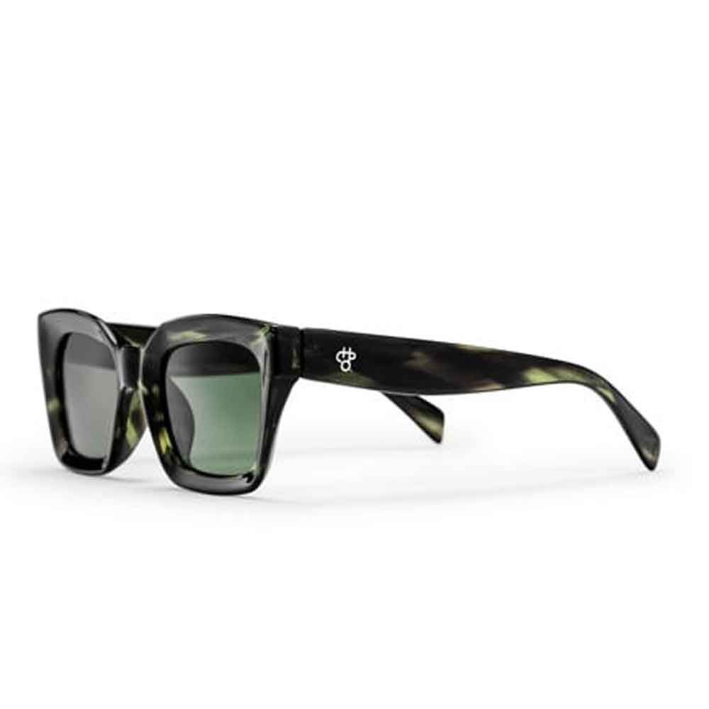 Chpo Anna Sunglasses Smoke Green With Green Lens