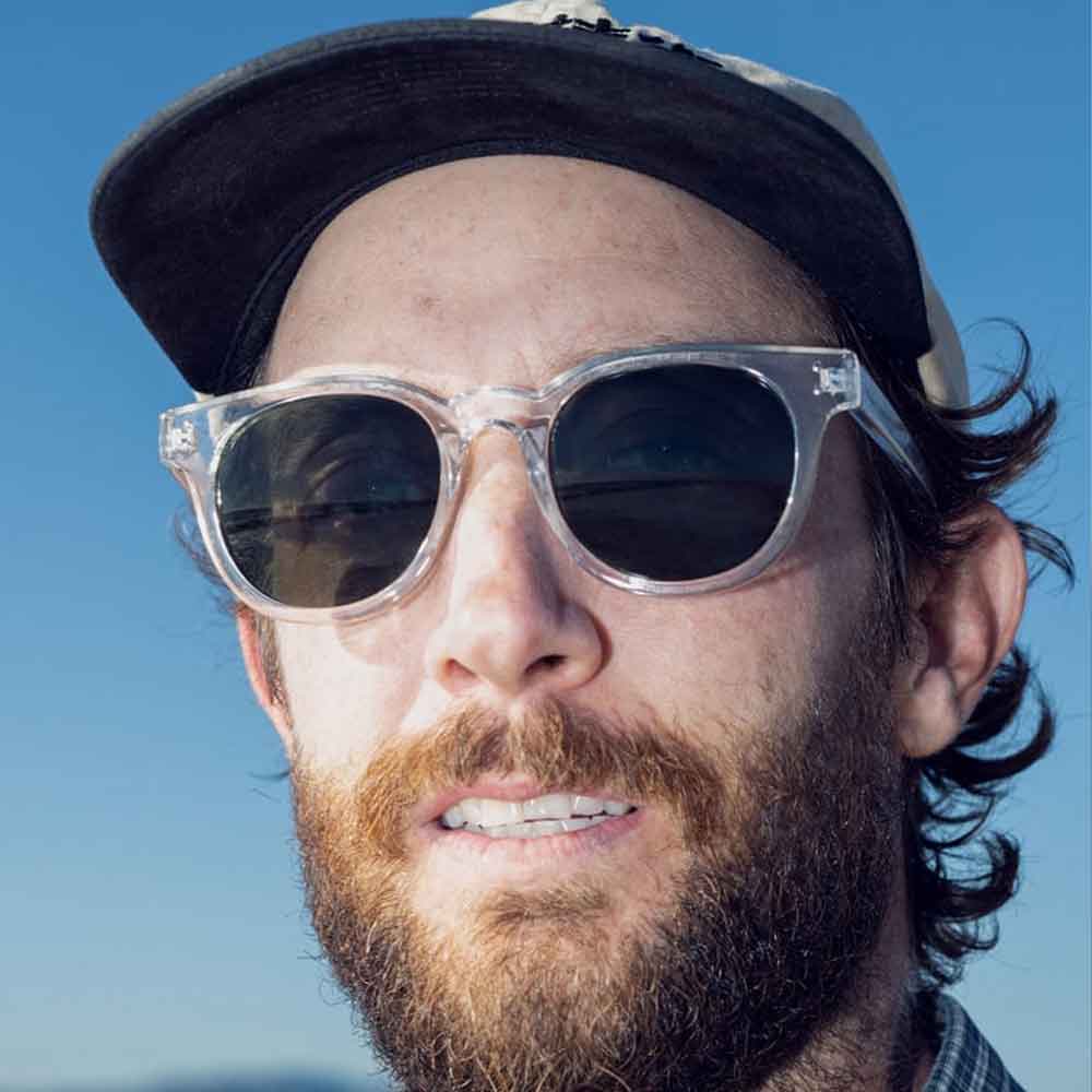 Chpo Fyren X Sunglasses Transparent Frame with Green Lens