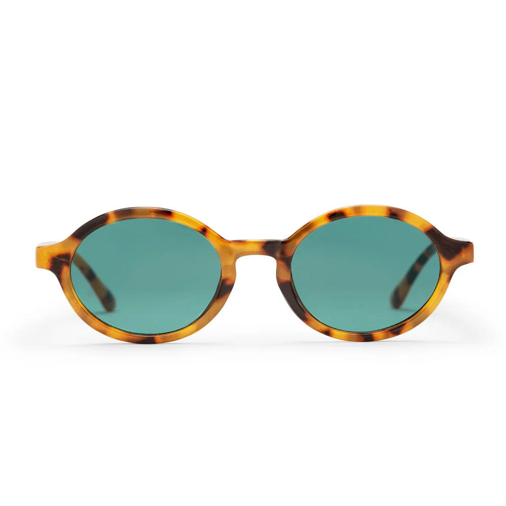 Chpo Marlene Sunglasses Leopard With Blue Lens
