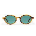 Chpo Marlene Sunglasses Leopard With Blue Lens