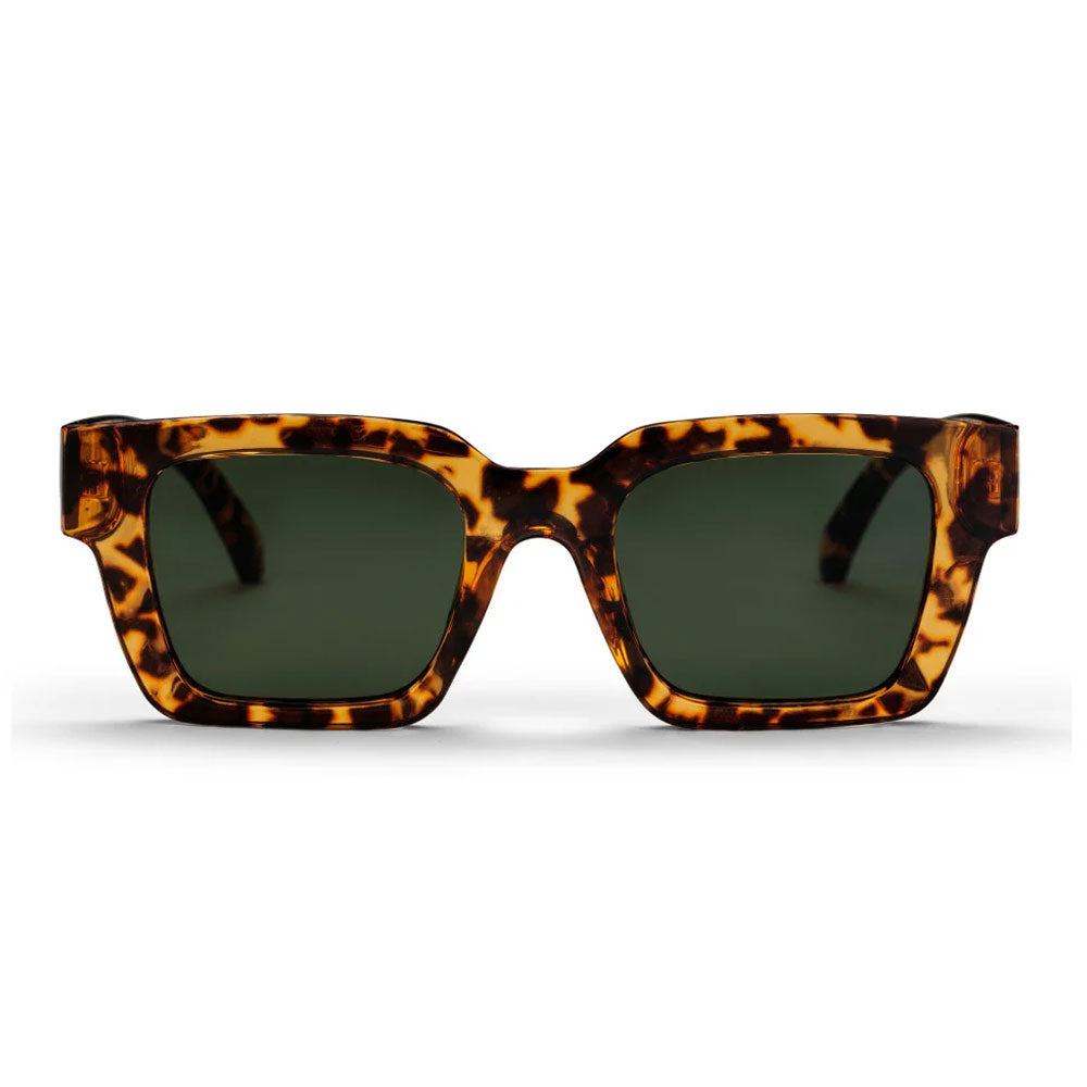 Chpo Max Sunglasses Leopard With Green Lens