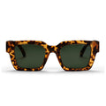 Chpo Max Sunglasses Leopard With Green Lens