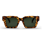 Chpo Max Sunglasses Leopard With Green Lens