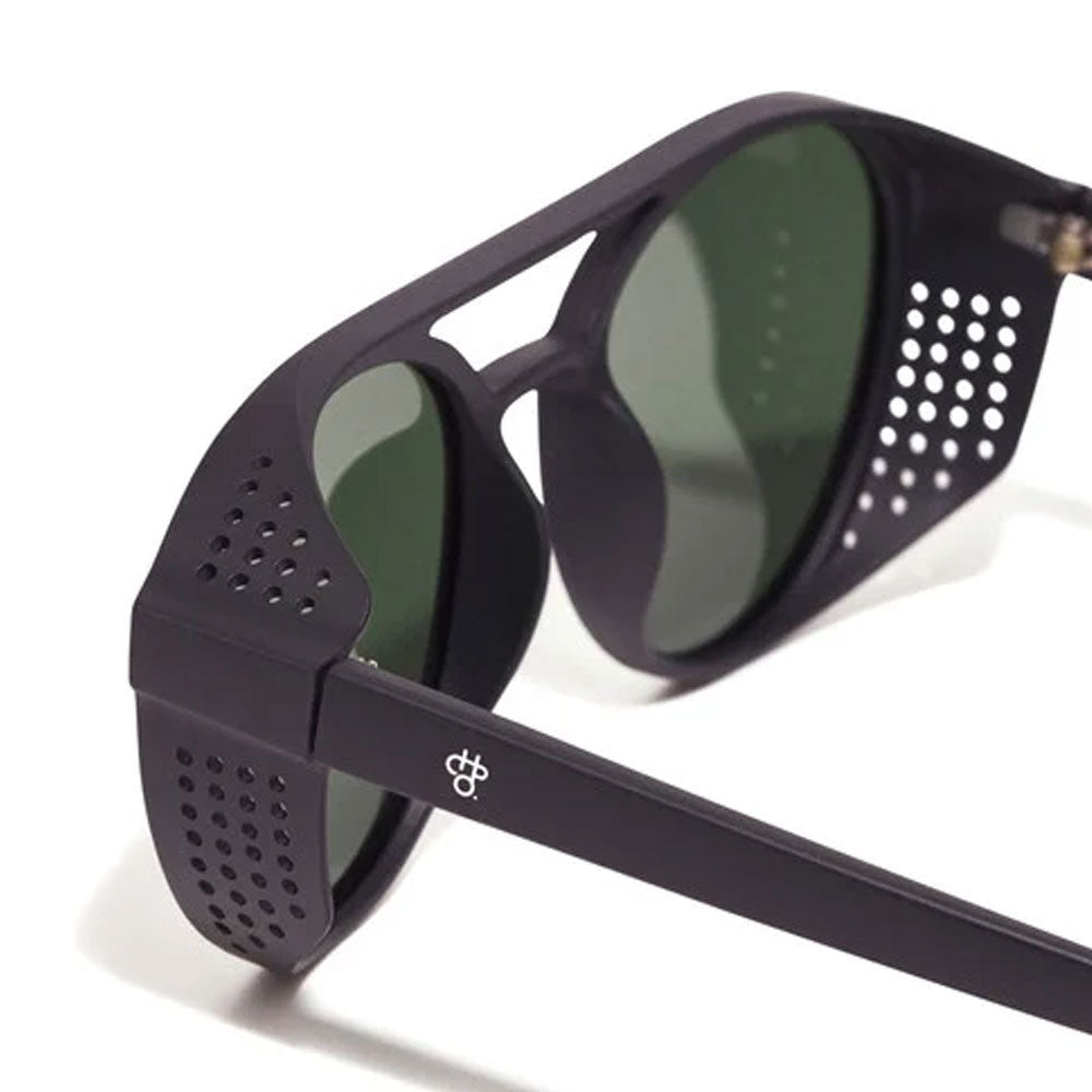 Chpo Rickard Sunglasses Black Green Lens