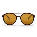 Chpo Rickard Sunglasses Turtle Brown Gold Mirror