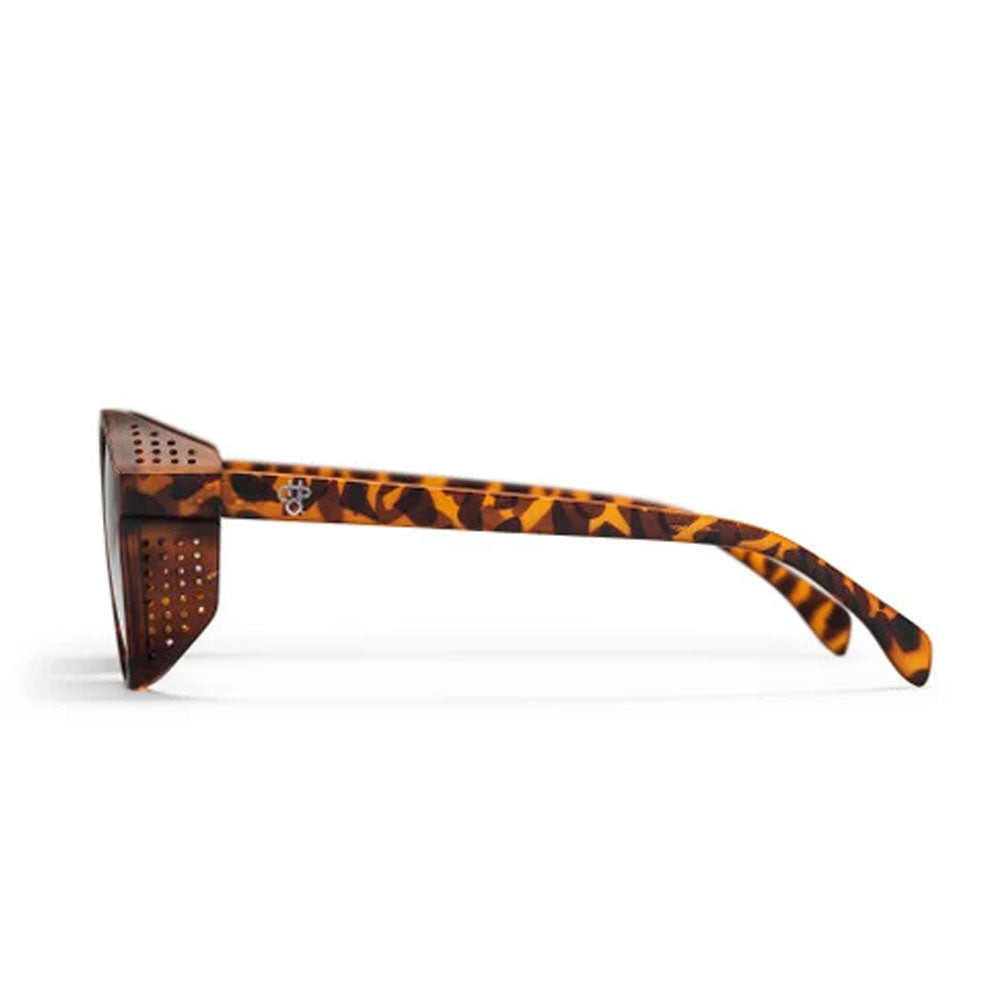 Chpo Rickard Sunglasses Turtle Brown Gold Mirror