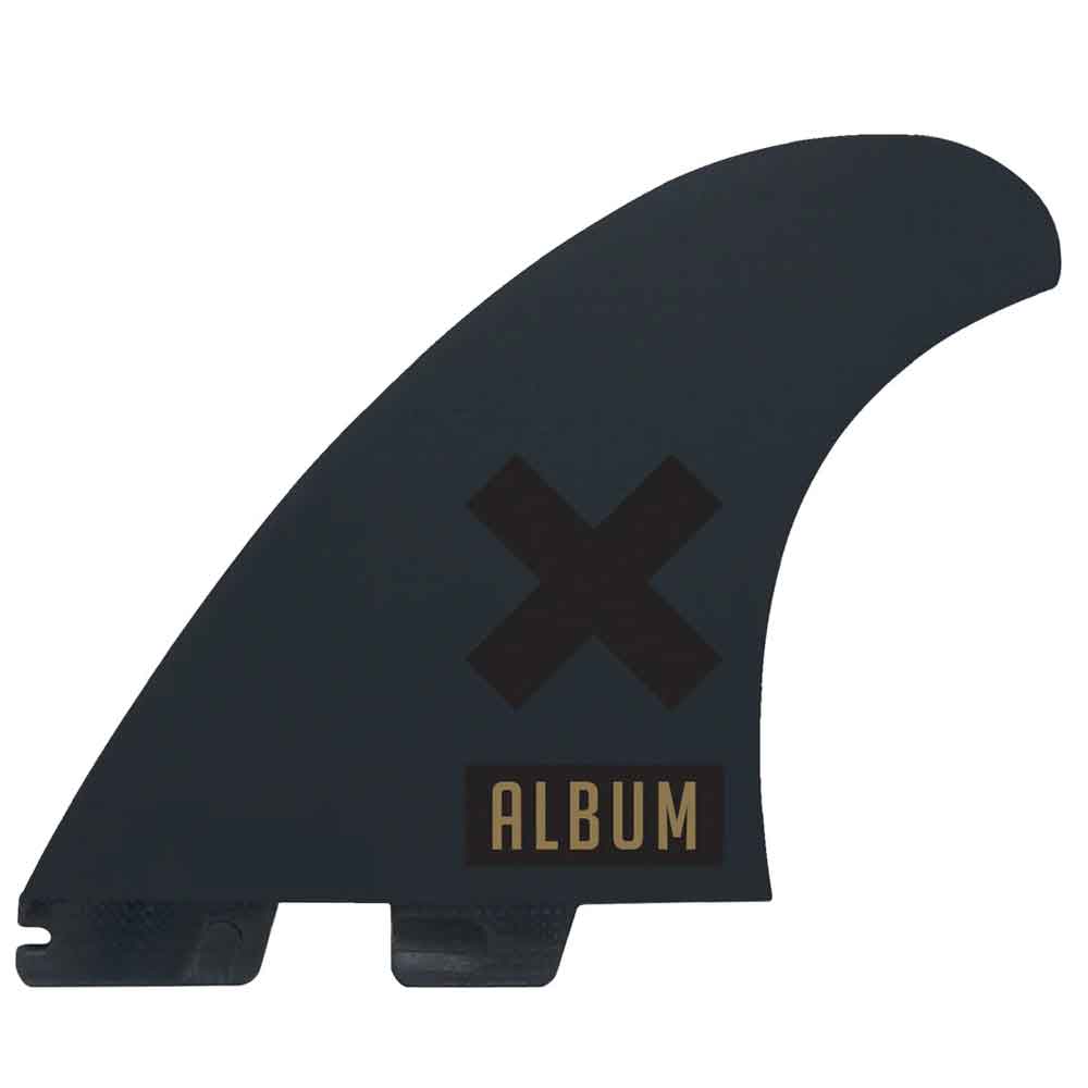 FCS II Album Twin+1 PG M-L Black/Gold Fins