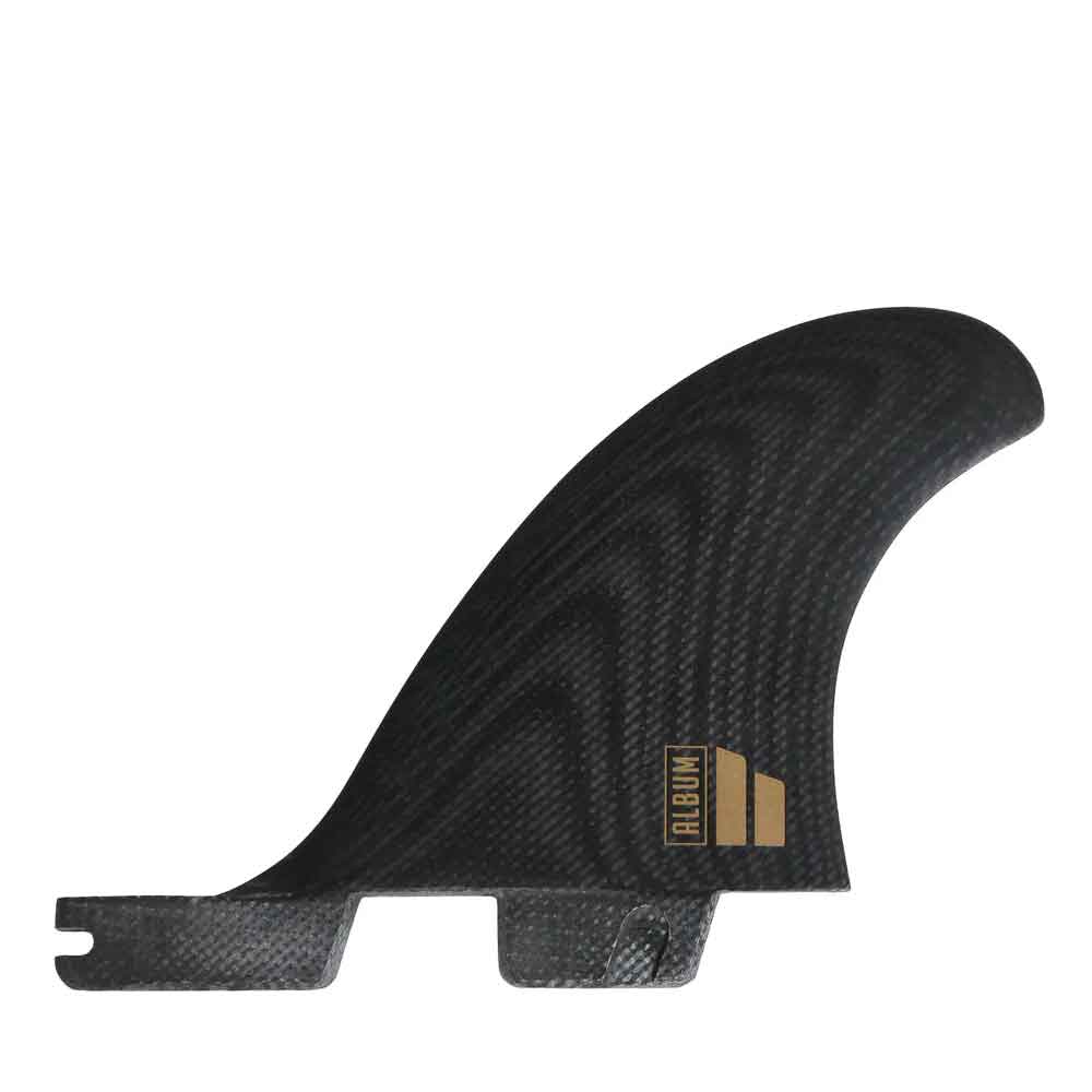FCS II Album Twin+1 PG M-L Black/Gold Fins