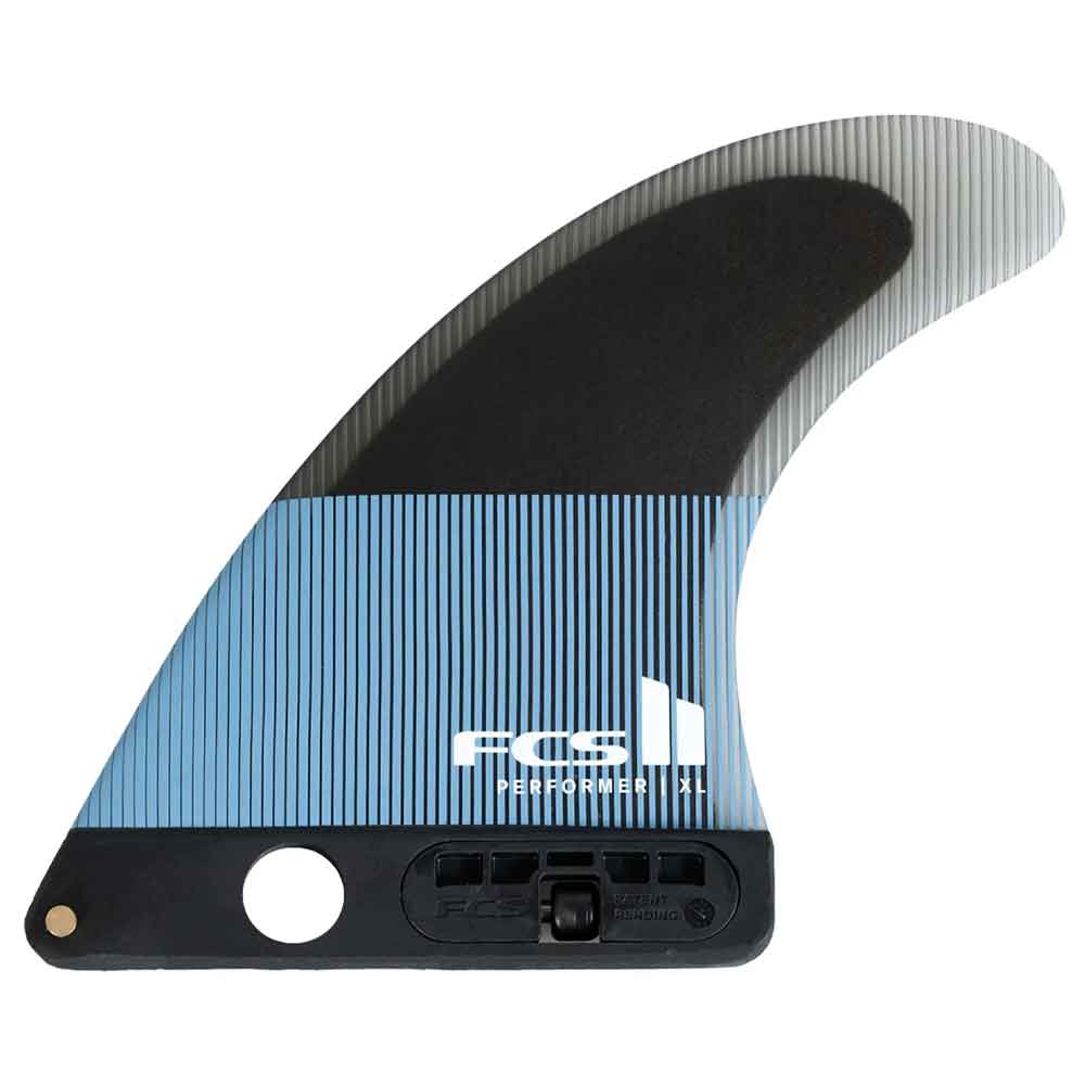 FCS II Performer PC Large Tranquil Blue Longboard Centre  Fin
