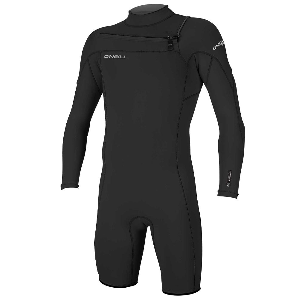 O'Neill Hammer 2mm Chest Zip Long Sleeve Shortie - Black