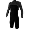 O'Neill Hyperfreak 2mm Chest Zip L/S Shortie - Black/Black