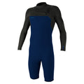 O'Neill Hyperfreak 2mm Chest Zip Long Sleeve Shortie - Navy/Raven