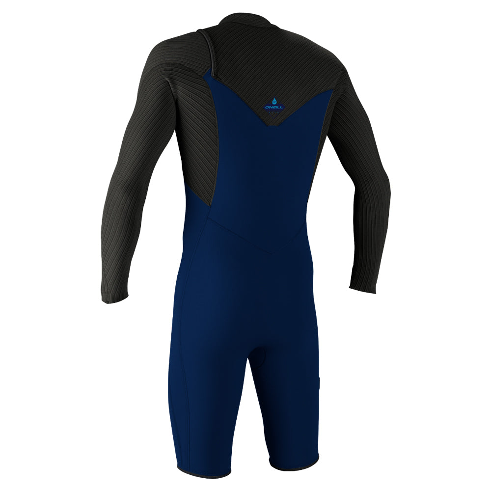 O'Neill Hyperfreak 2mm Chest Zip Long Sleeve Shortie - Navy/Raven