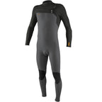 O'Neill Hyperfreak 4/3+mm Chest Zip Wetsuit - Smoke/Raven