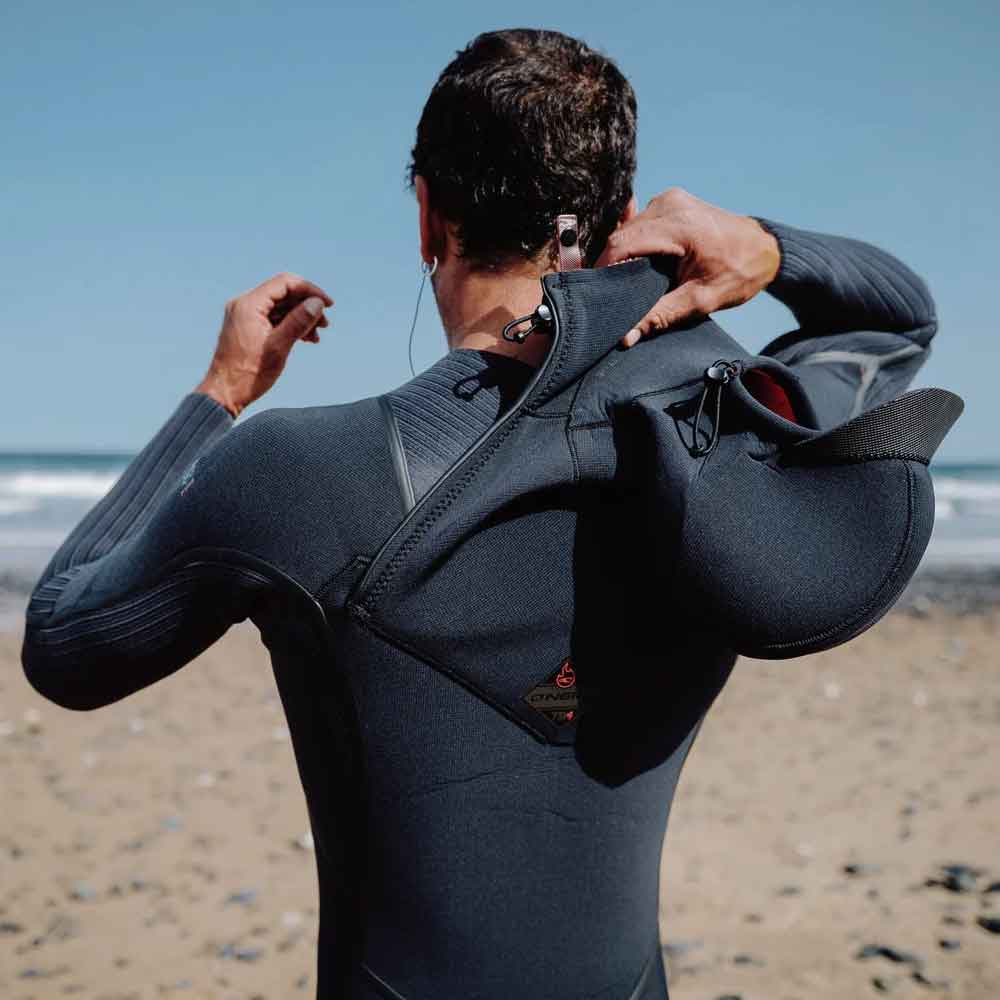 O'Neill Hyperfreak Fire 5/4+ Hooded Chest Zip Black Wetsuit
