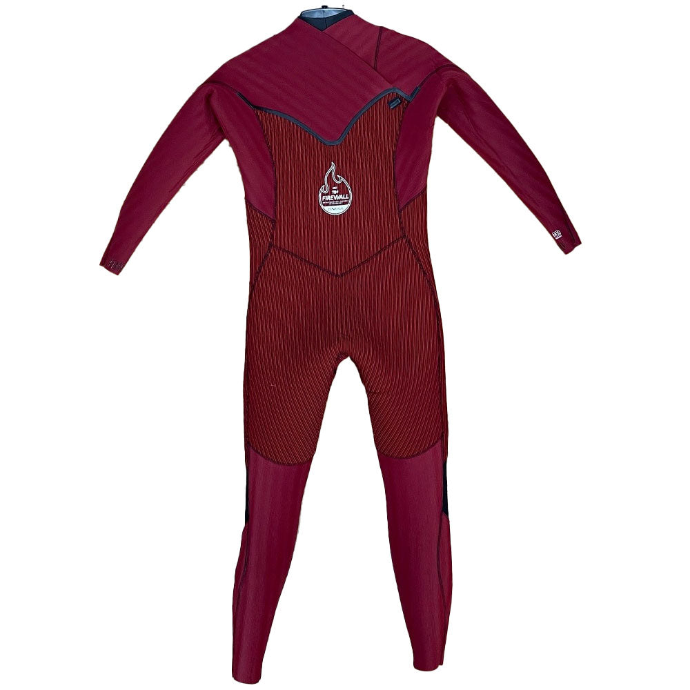 O'Neill Hyperfreak Fire 5/4+MM Chest Zip Winter Wetsuit -Black/Dark Red