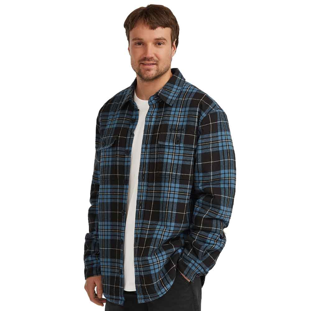 O'Neill Must-Have Fleece Lined Shirt Blue Flannel Check