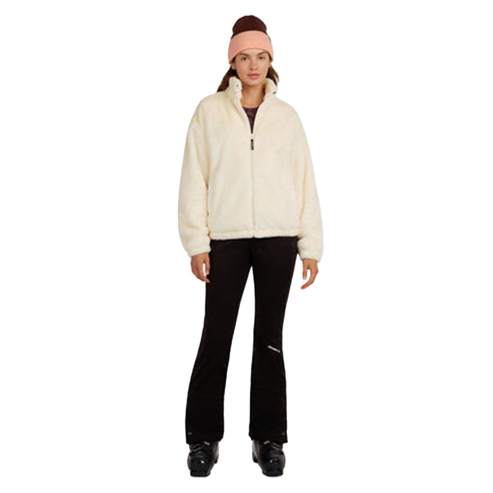 O'Neill Must-Have Full Zip Faux Fur Jacket Linen White