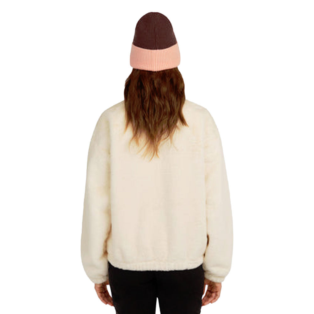 O'Neill Must-Have Full Zip Faux Fur Jacket Linen White