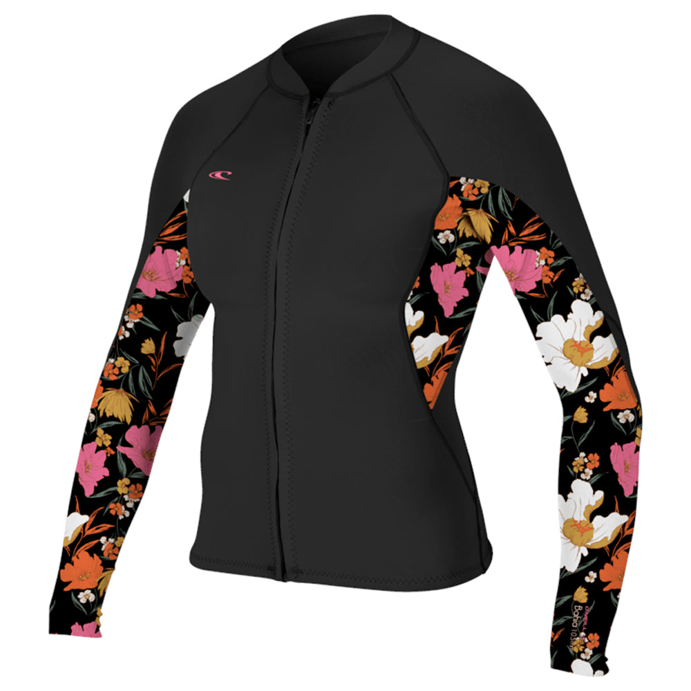 O'Neill Womens Bahia 1/0.5mm Full Zip Jacket - Black/Bluemchen