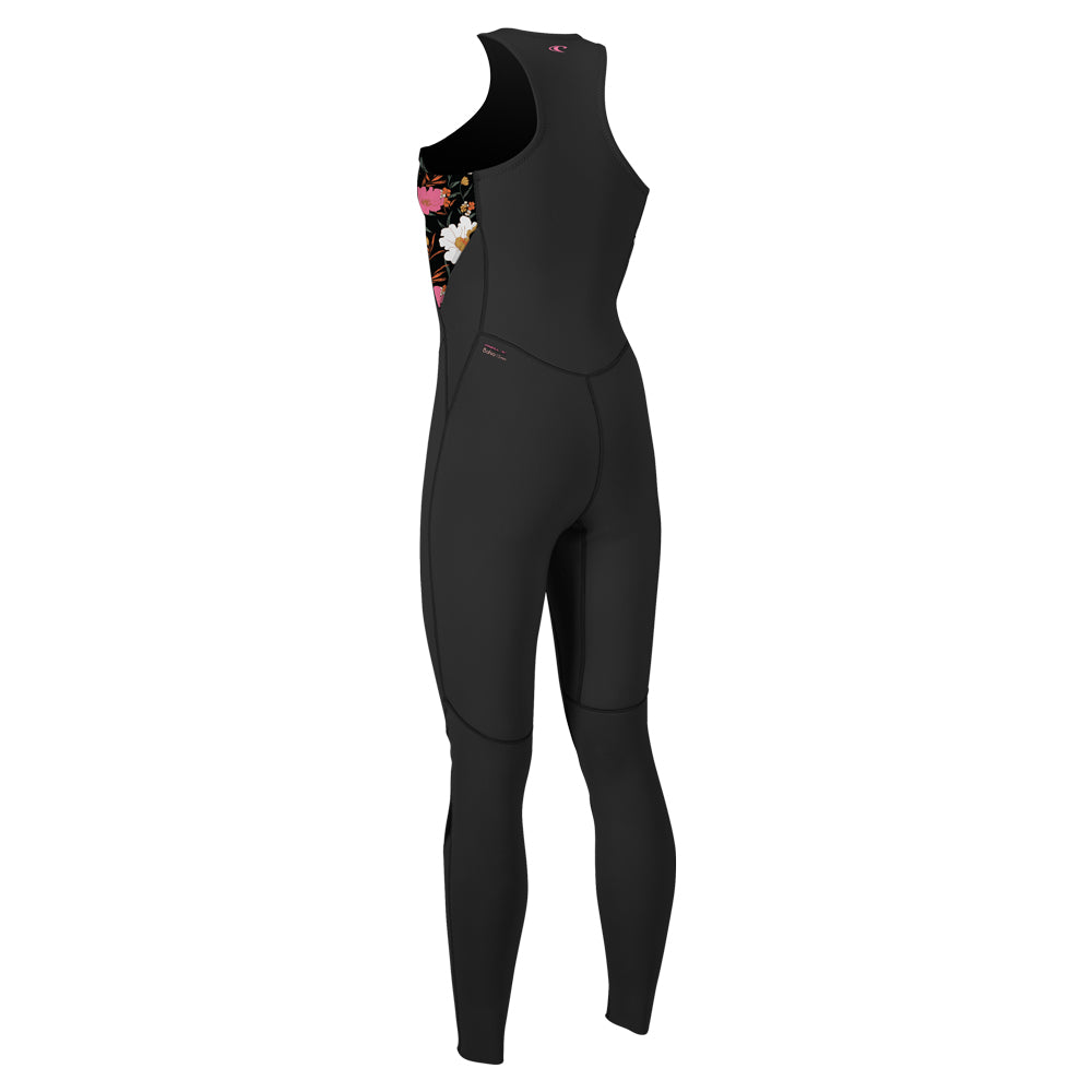 O'Neill Womens Bahia 1.5mm FZ Sleeveless Wetsuit - Black/Blue