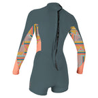 O'Neill Womens Bahia 2/1mm BZ LS Shortie - Shade/Arta Geo/Coral