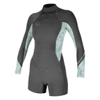 O'Neill Womens Bahia 2/1mm BZ L/S Shortie - Graphite/Mirage Trop