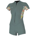 O'Neill Womens Bahia 2/1mm Front Zip Shortie - Shade