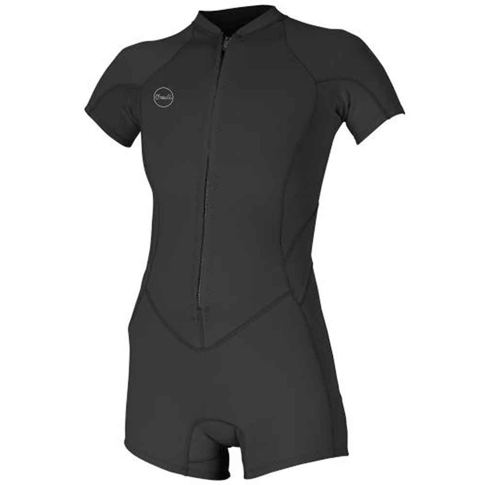 O'Neill Womens Bahia 2/1mm Front Zip Shortie Black