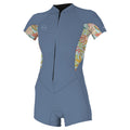 O'Neill Womens Bahia 2/1mm Front Zip Shortie - Infinity/Dalia