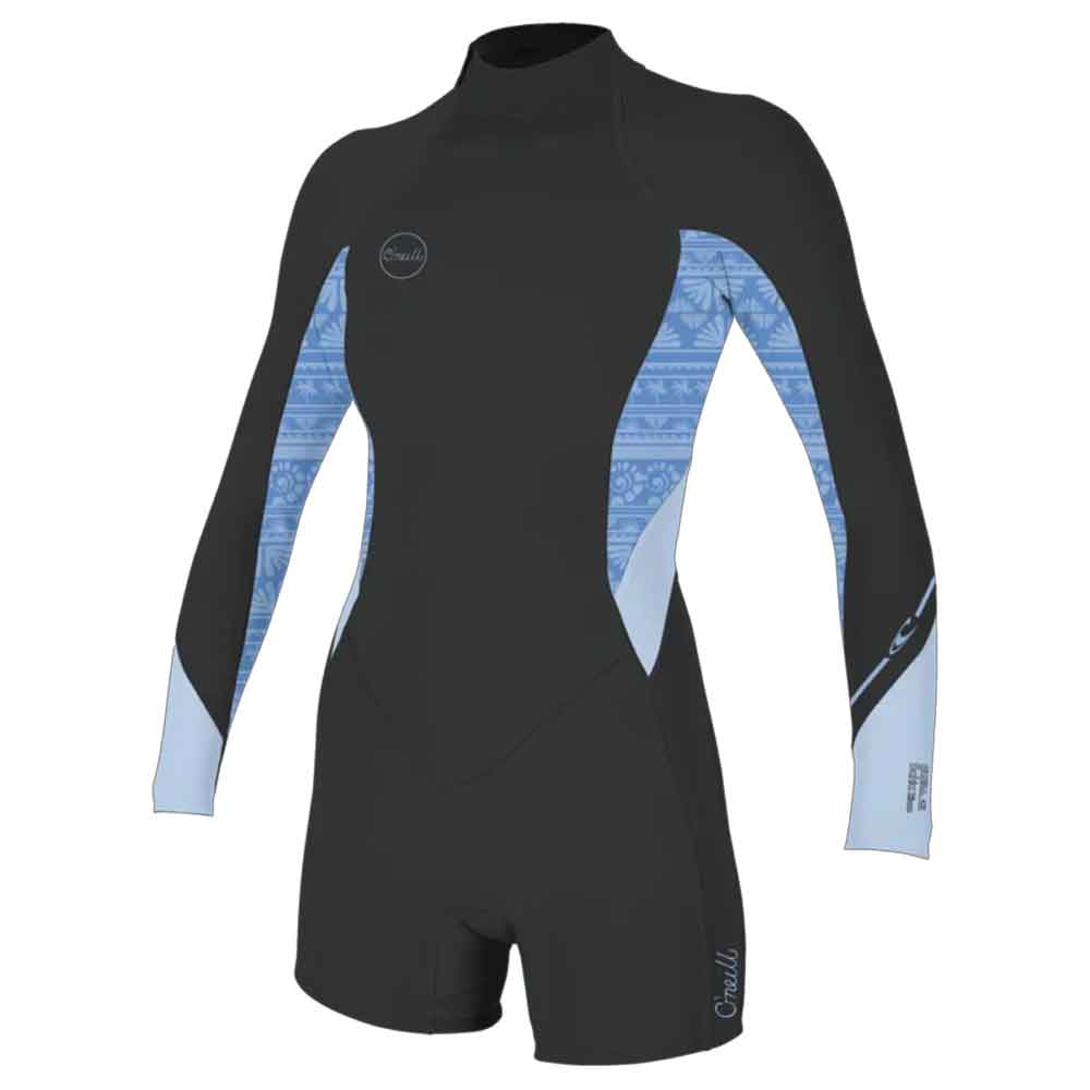 O'Neill Womens Bahia 2/1mm Longsleeve Shortie Temperd Steel Surf